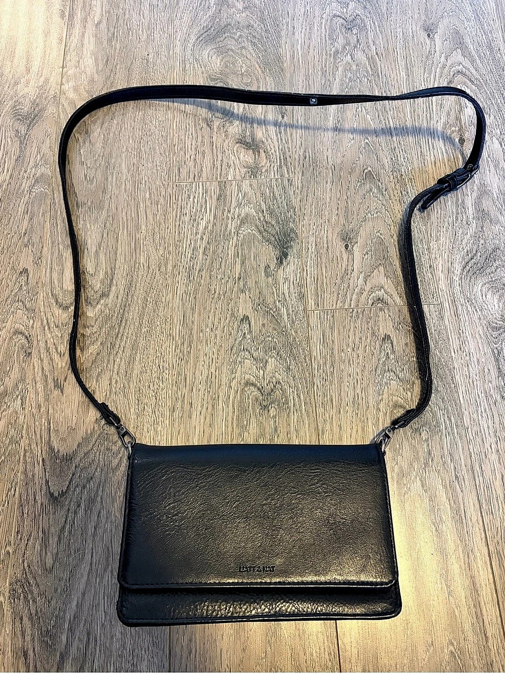 Matt & Nat Black “Leather” Crossbody Bag